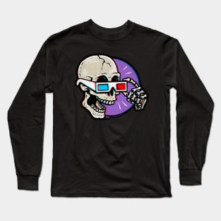 3D Glasses Are Skull Cracking Good Fun Long Sleeve T-Shirt